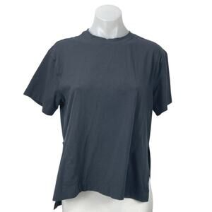 YPB Your Personal Best Black Slit Short Sleeve High Low T Shirt Tee Top Size S